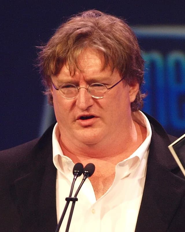 Retrato de Gabe Newell