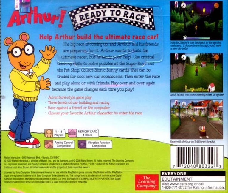 Contraportada de Arthur Ready to Race · US