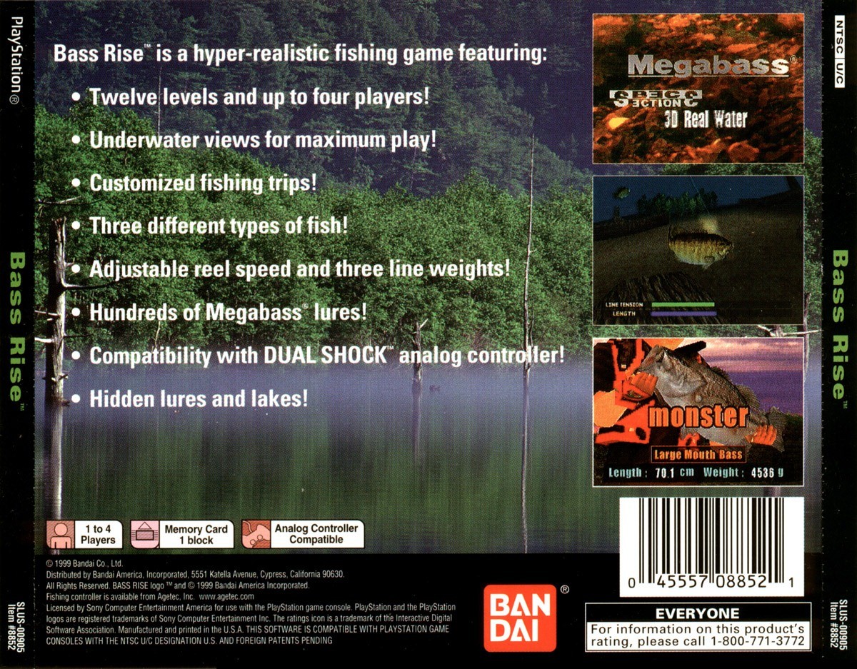 Contraportada de Bass Rise · US
