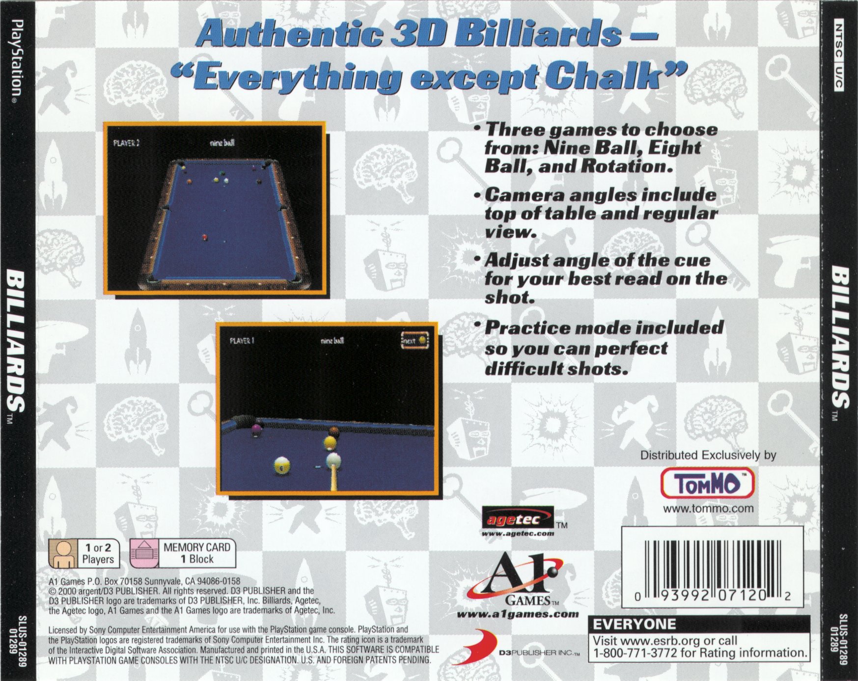 Contraportada de Billiards · US