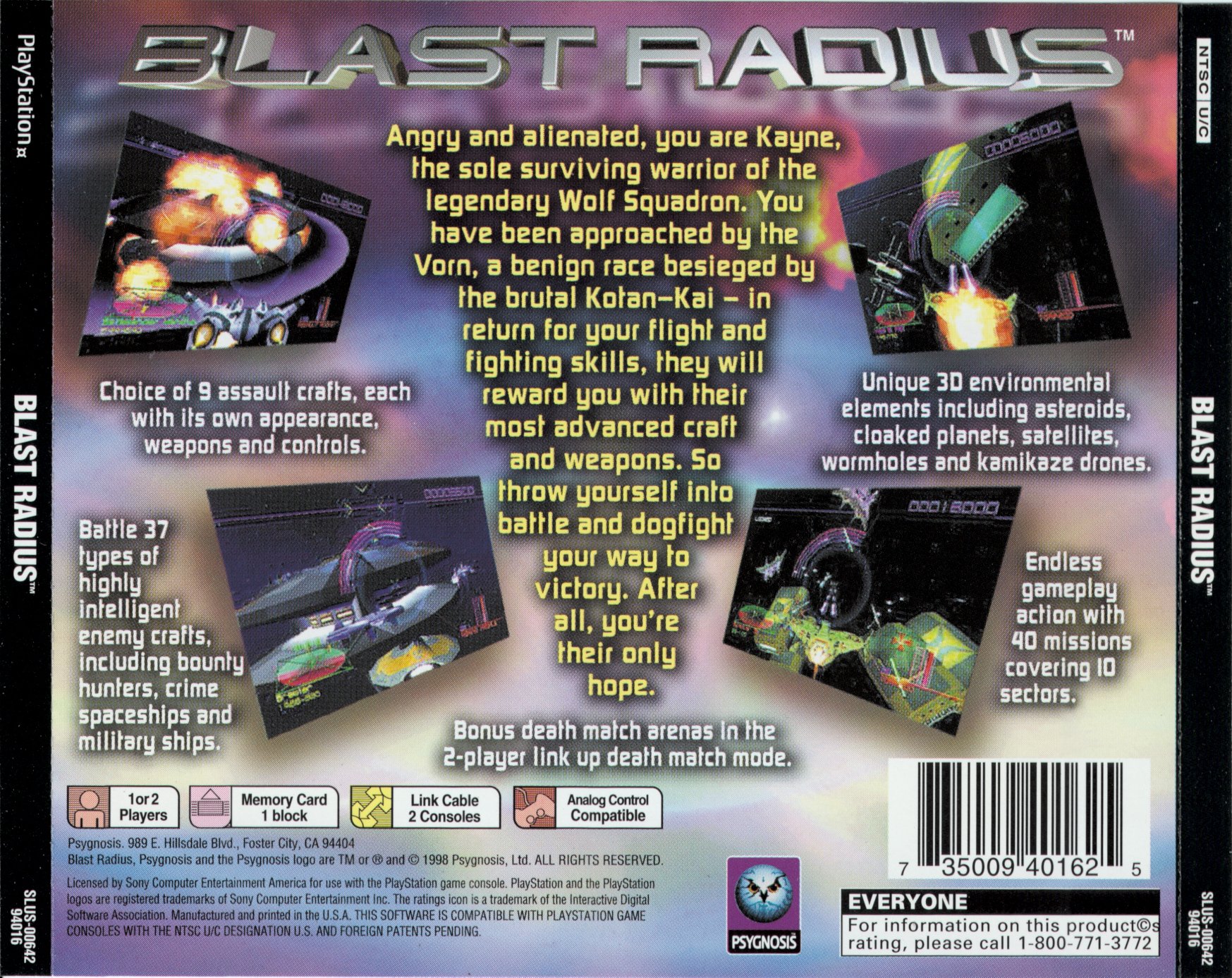 Contraportada de Blast Radius · US