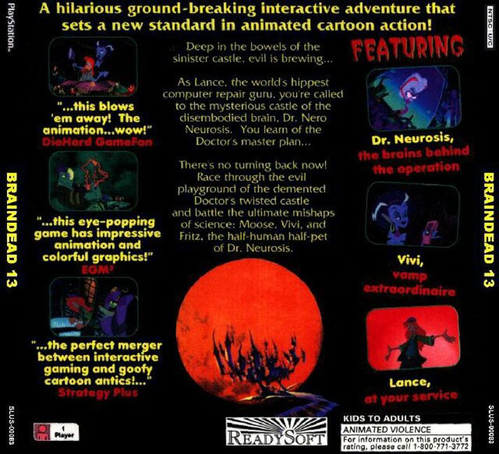 Contraportada de Brain Dead 13 · US