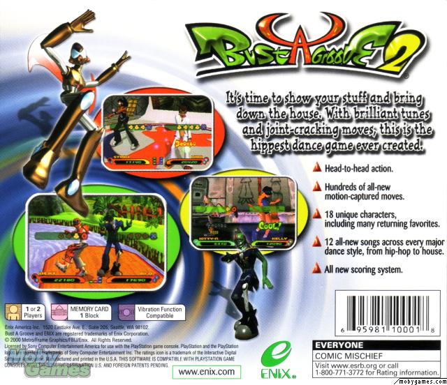 Contraportada de Bust A Groove 2 · US