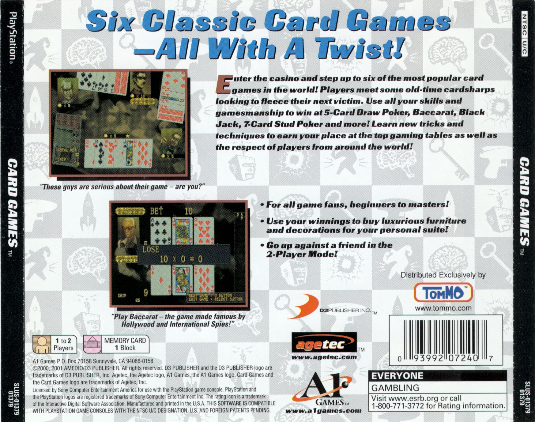 Contraportada de Card Games · US