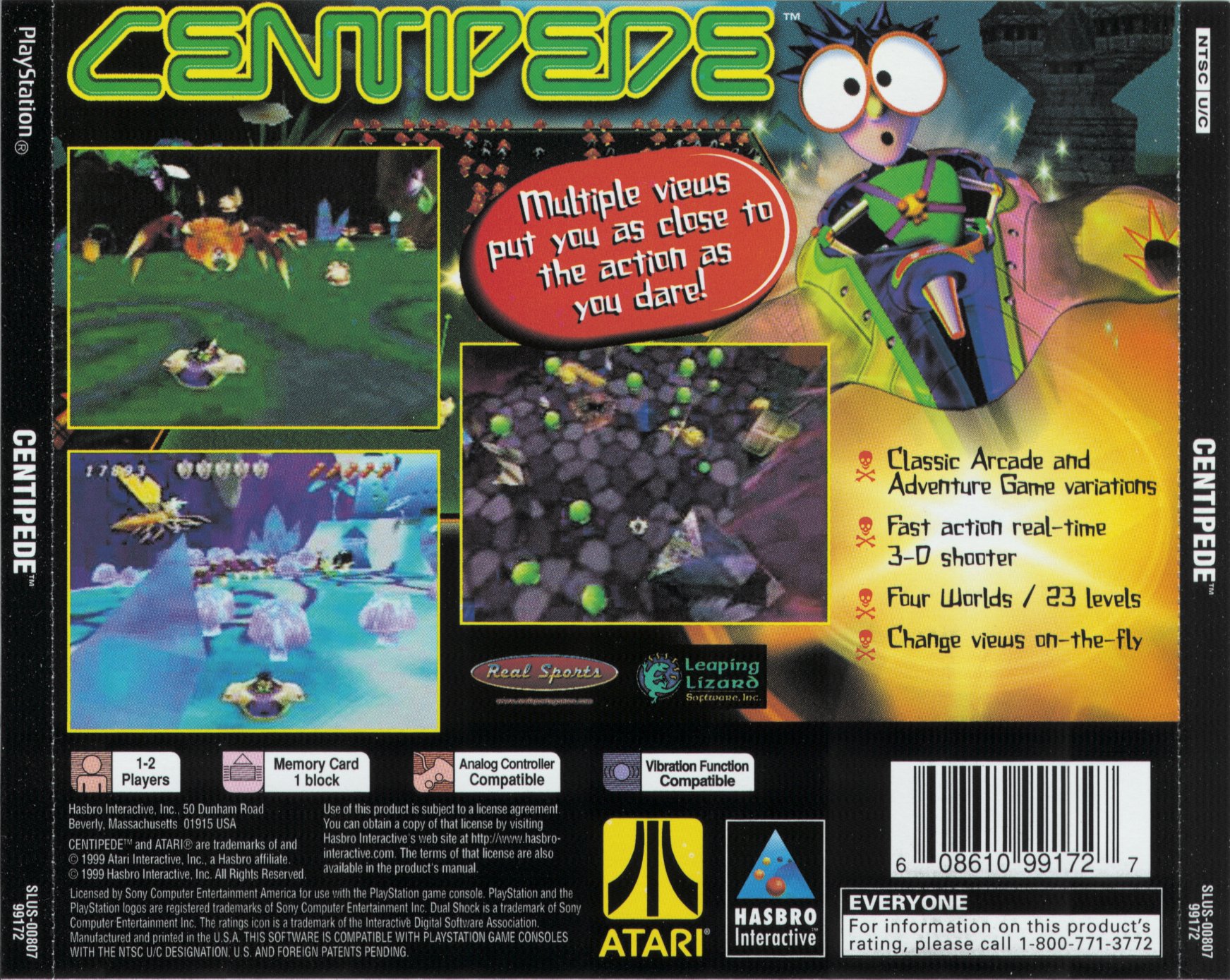 Contraportada de Centipede · US