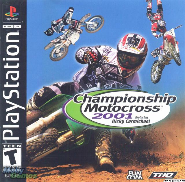 Portada de Championship Motocross 2001 featuring Ricky Carmichael · NTSC USA