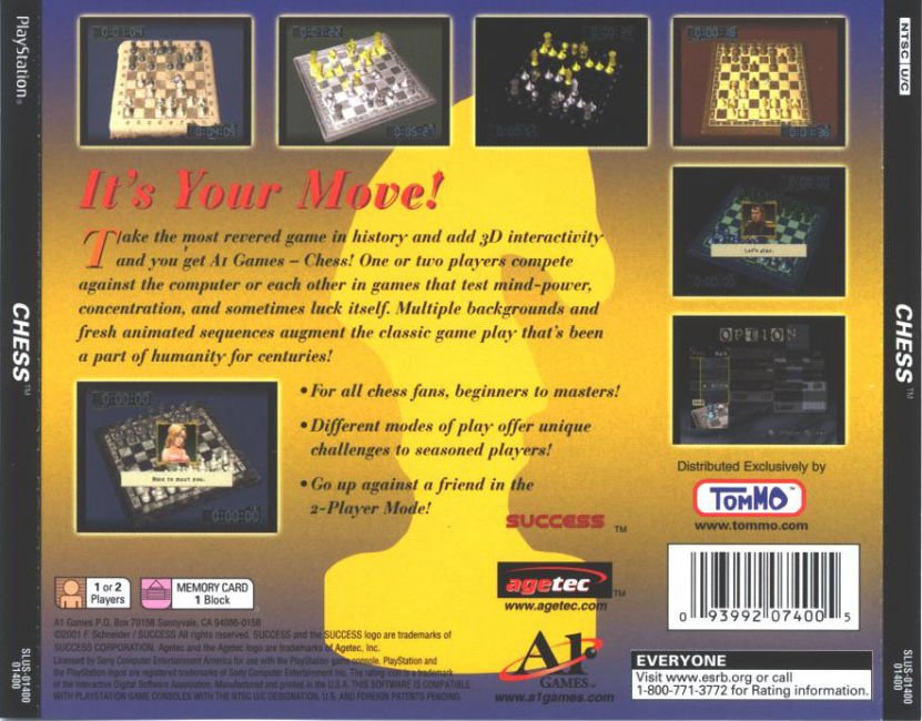 Contraportada de Chess · US