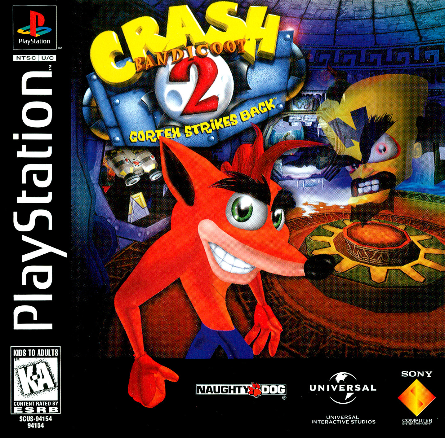 Portada de Crash Bandicoot 2 Cortex Strikes Back · US