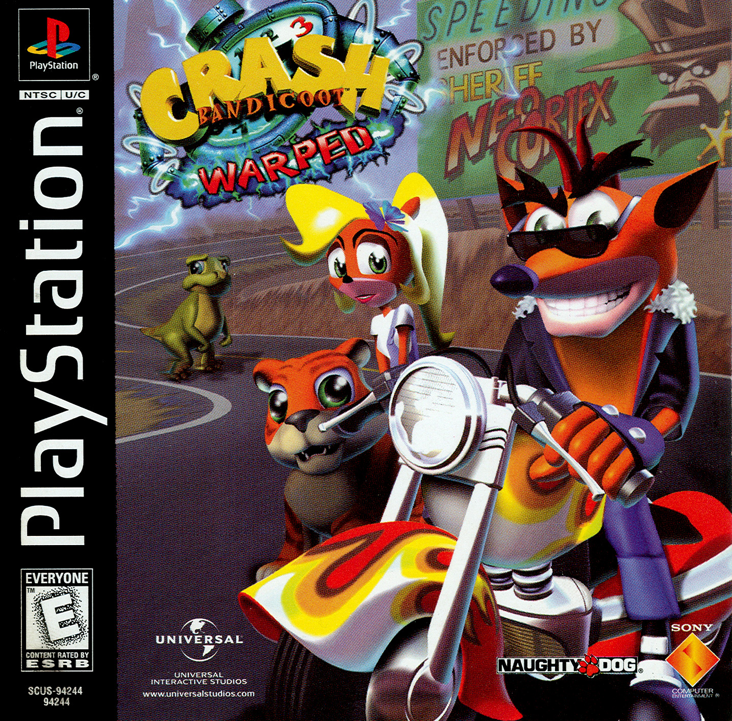 Portada de Crash Bandicoot Warped · US