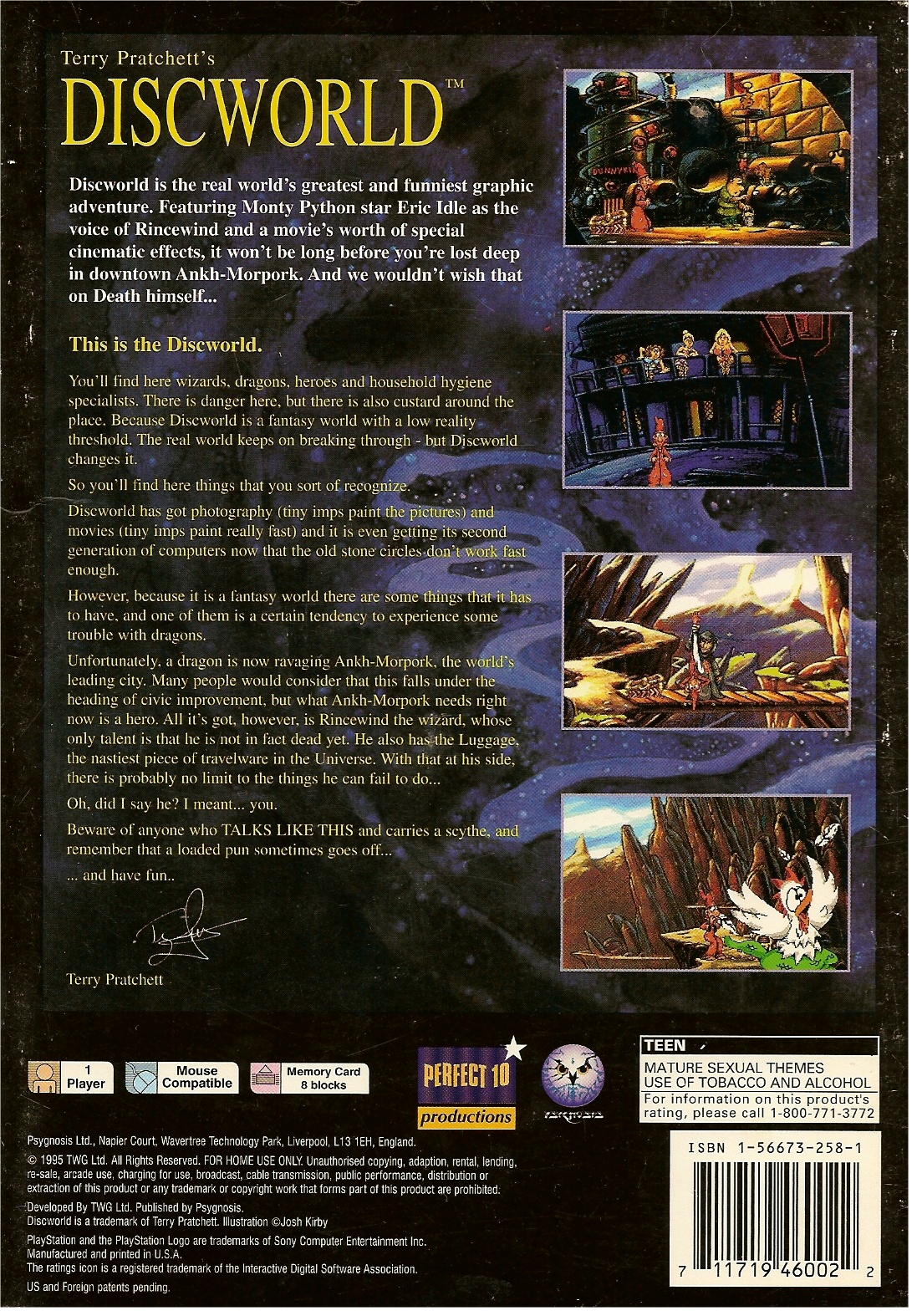 Contraportada de DiscWorld · US