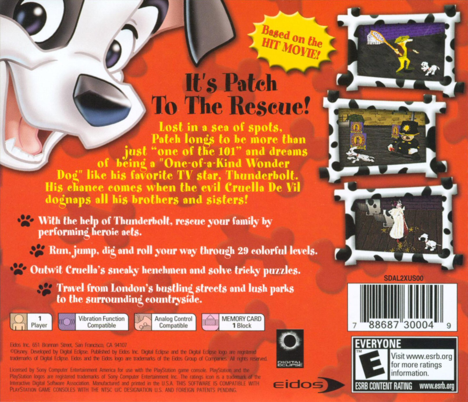 Contraportada de 101 Dalmatians II Patch's London Adventure · US