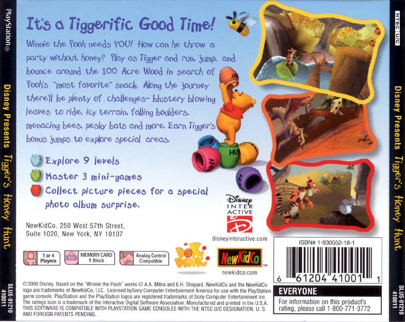 Contraportada de Tigger's Honey Hunt · US