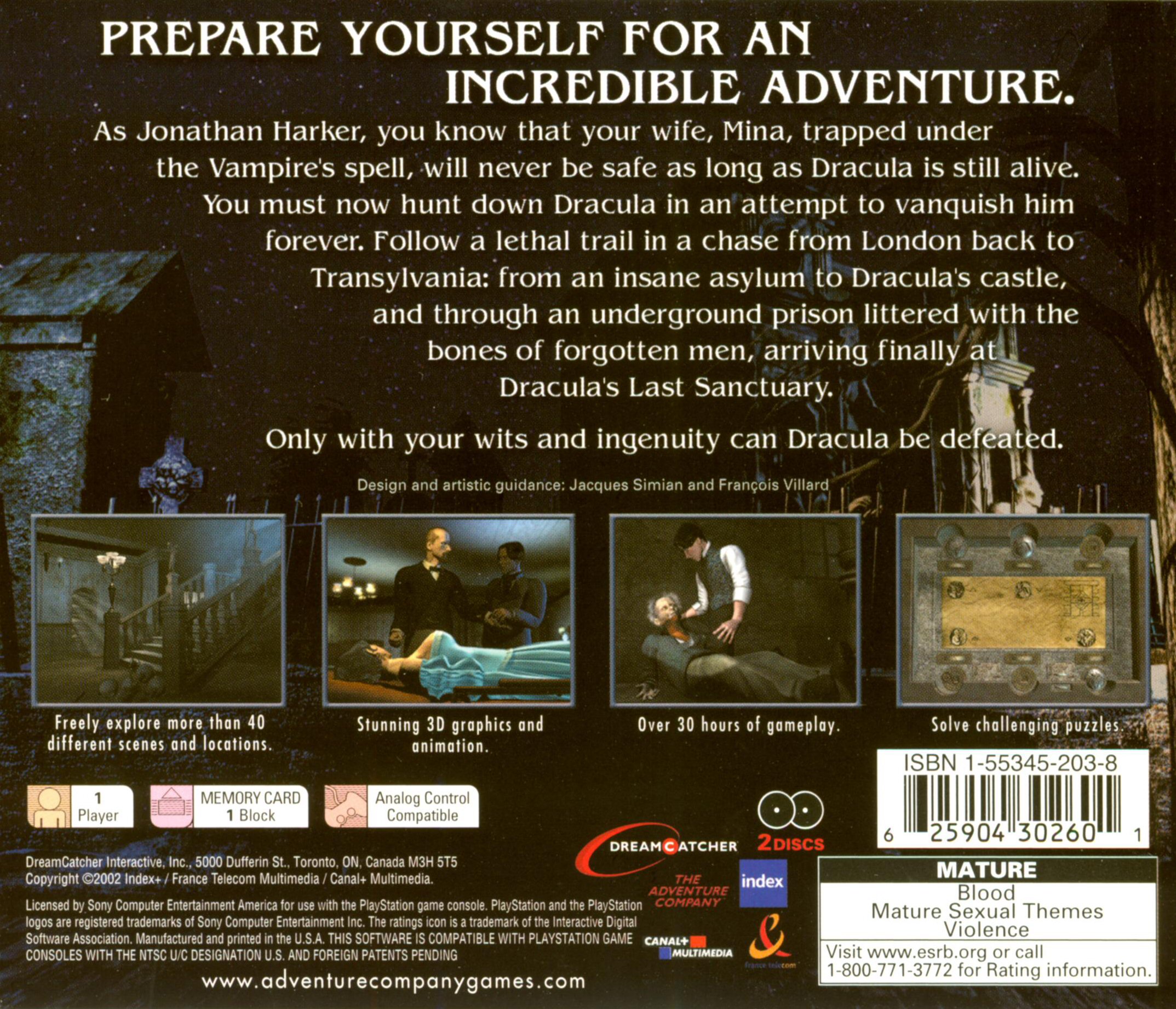 Contraportada de Dracula the Last Sanctuary · US