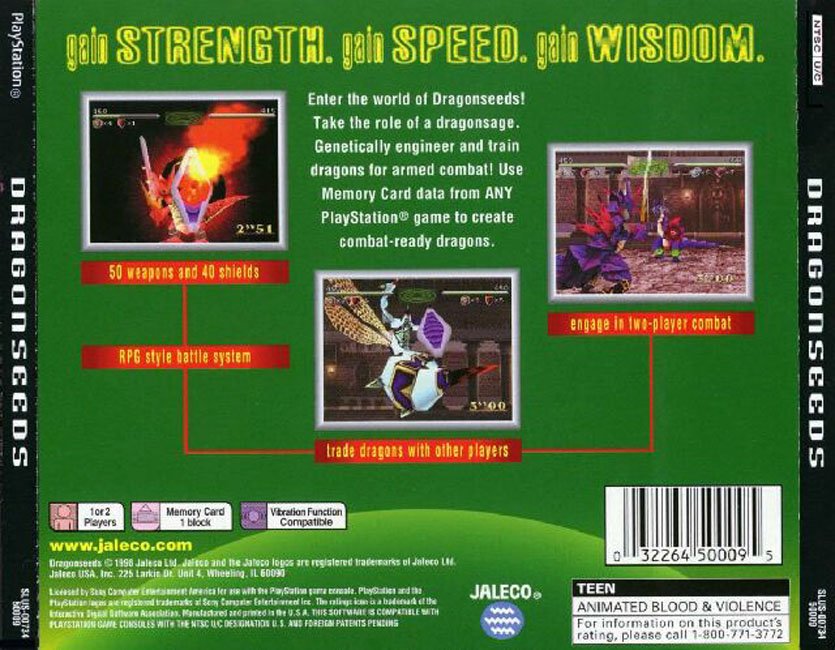 Contraportada de Dragon Seeds · US