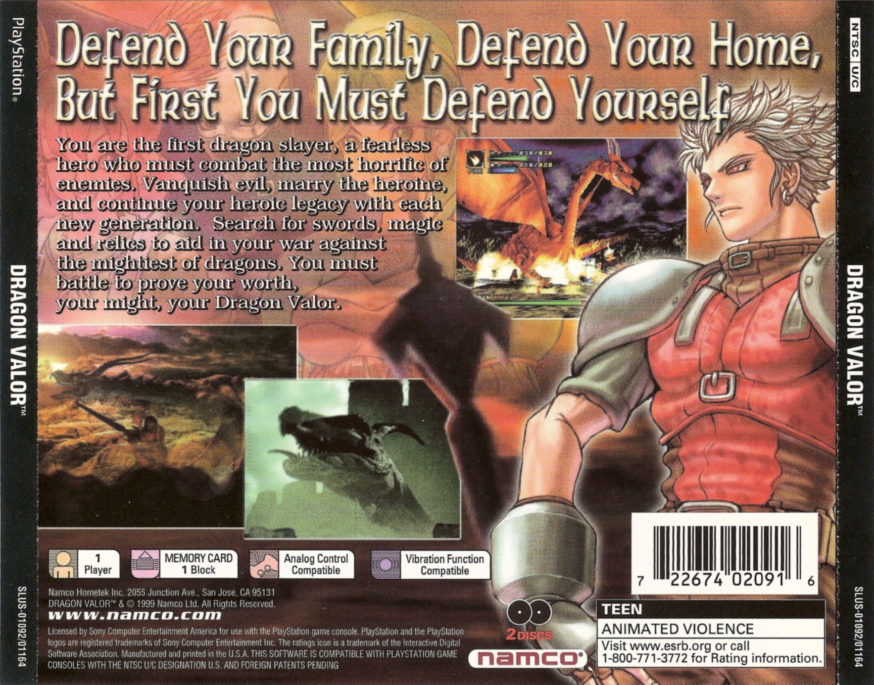 Contraportada de Dragon Valor · US