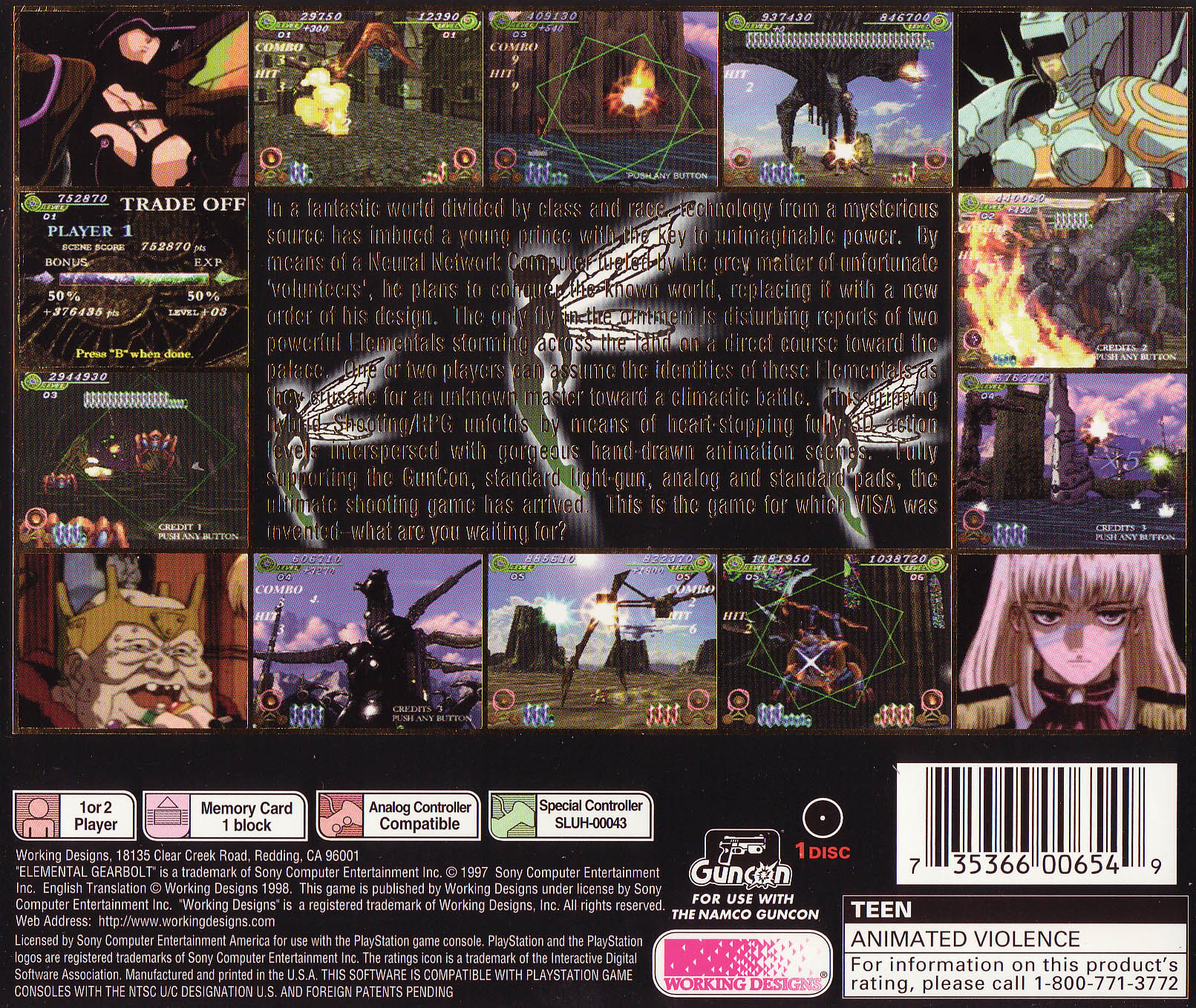 Contraportada de Elemental Gearbolt · US