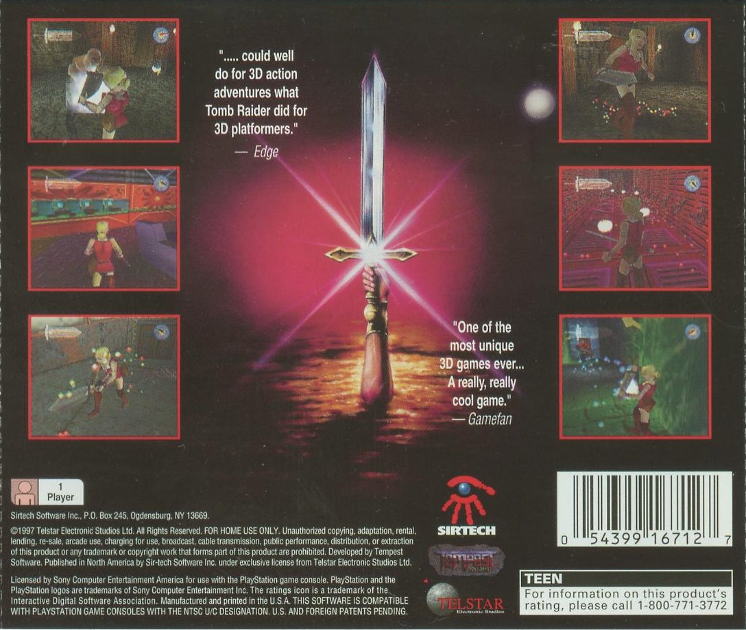 Contraportada de Excalibur 2555 AD · US