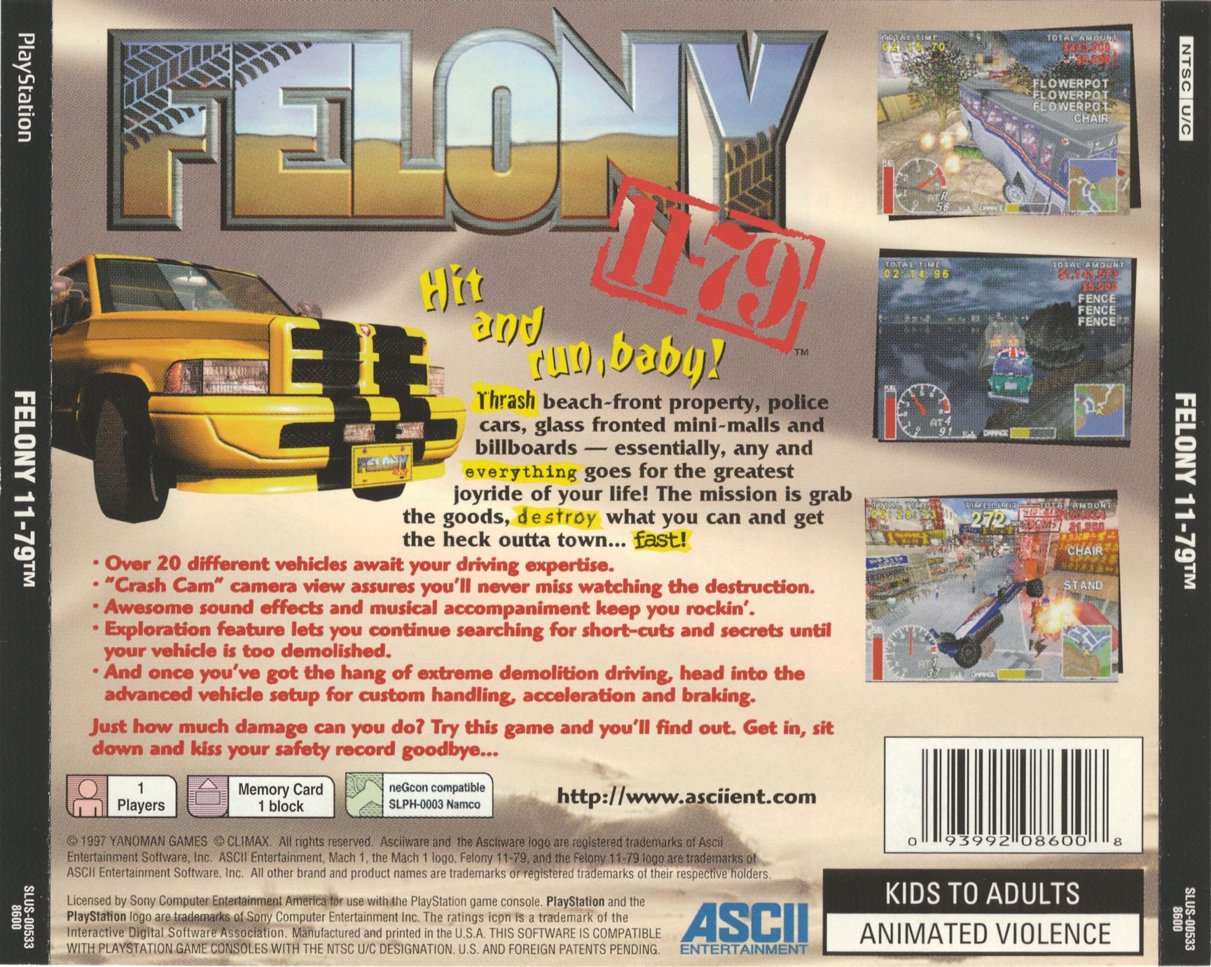 Contraportada de Felony 11-79 · US