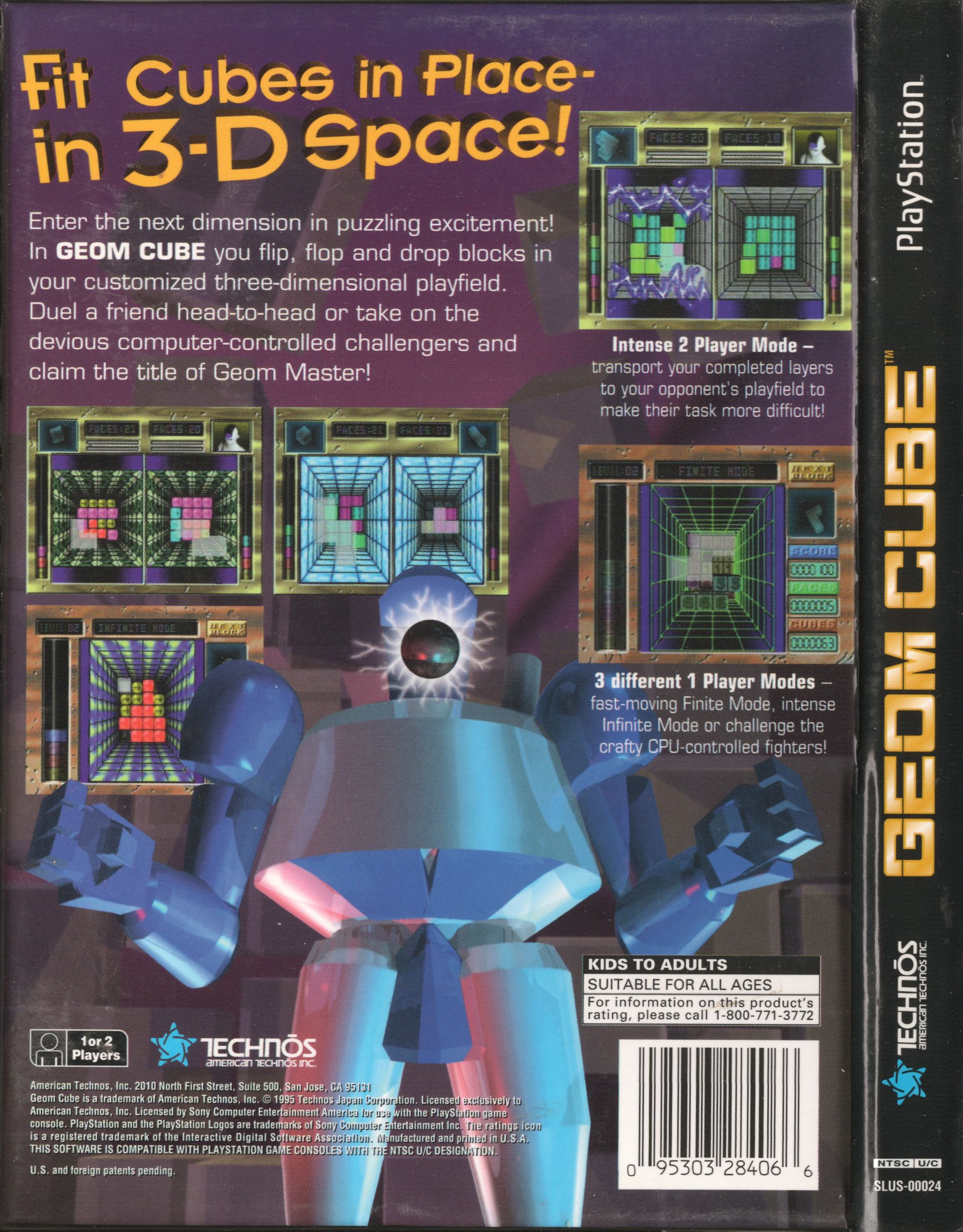 Contraportada de Geom Cube · US