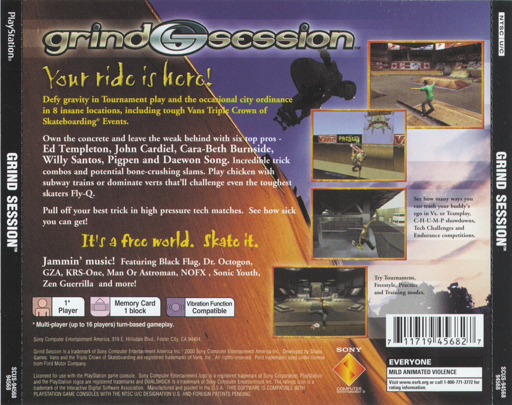 Contraportada de Grind Session · US