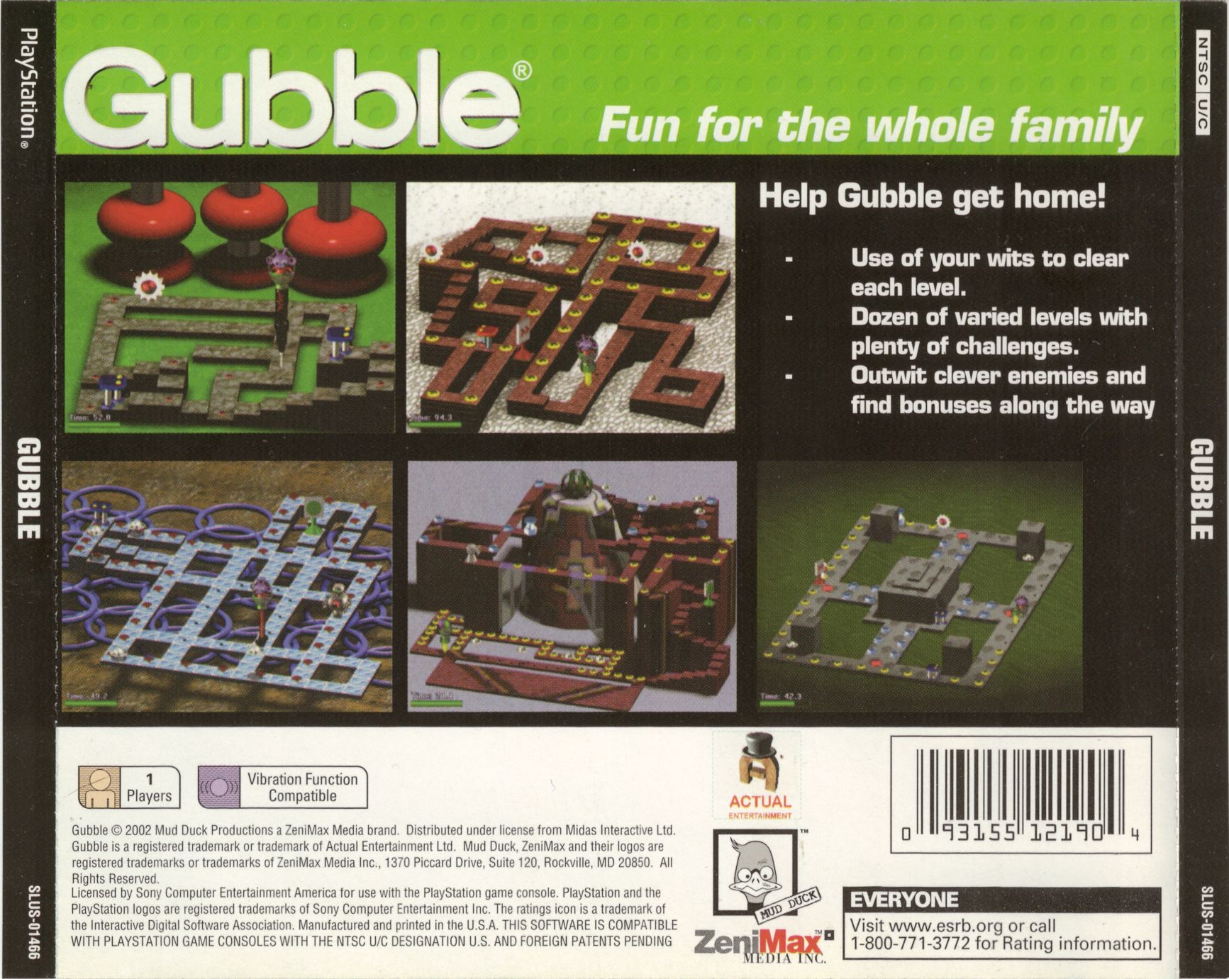 Contraportada de Gubble · US