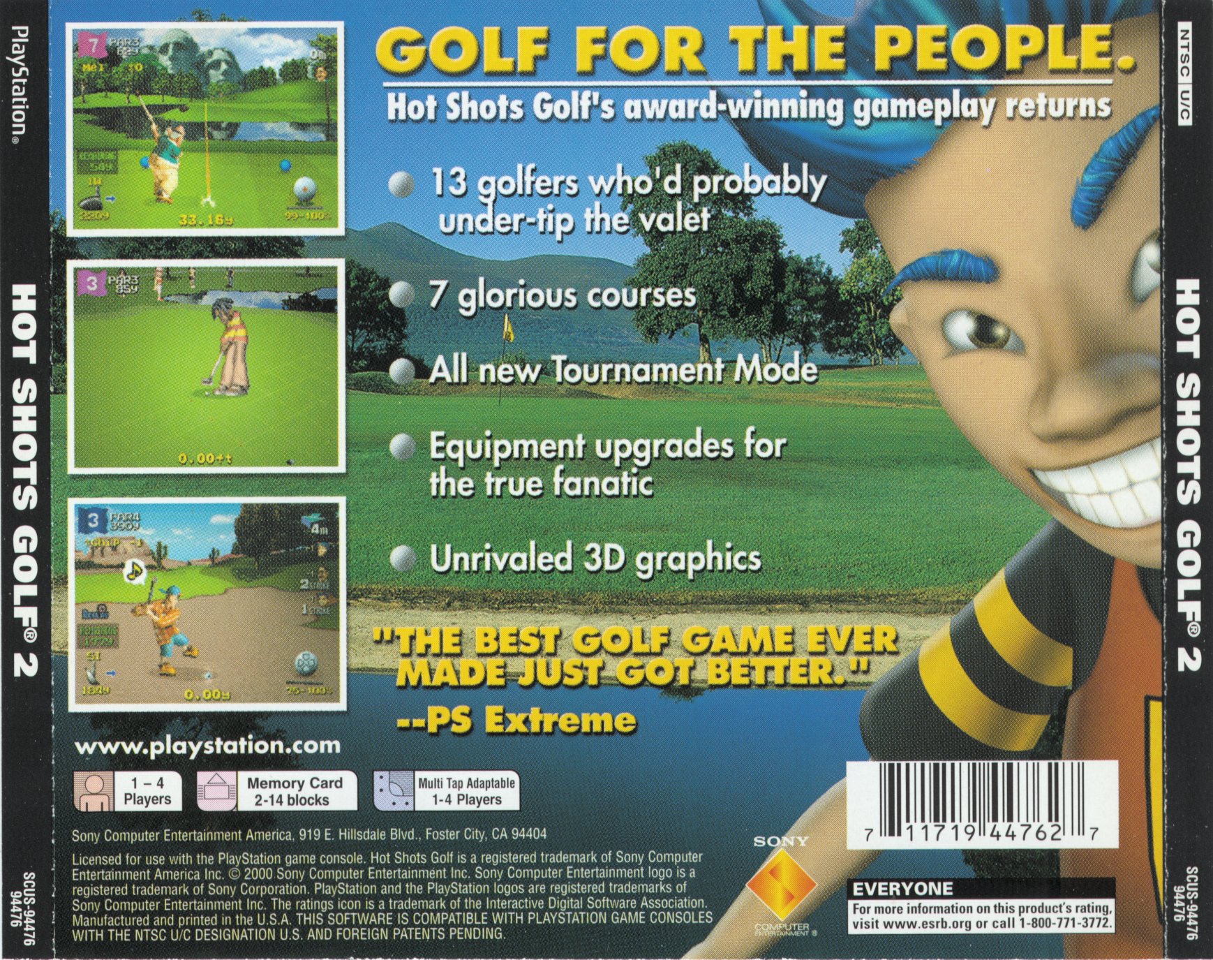 Contraportada de Hot Shots Golf 2 · US