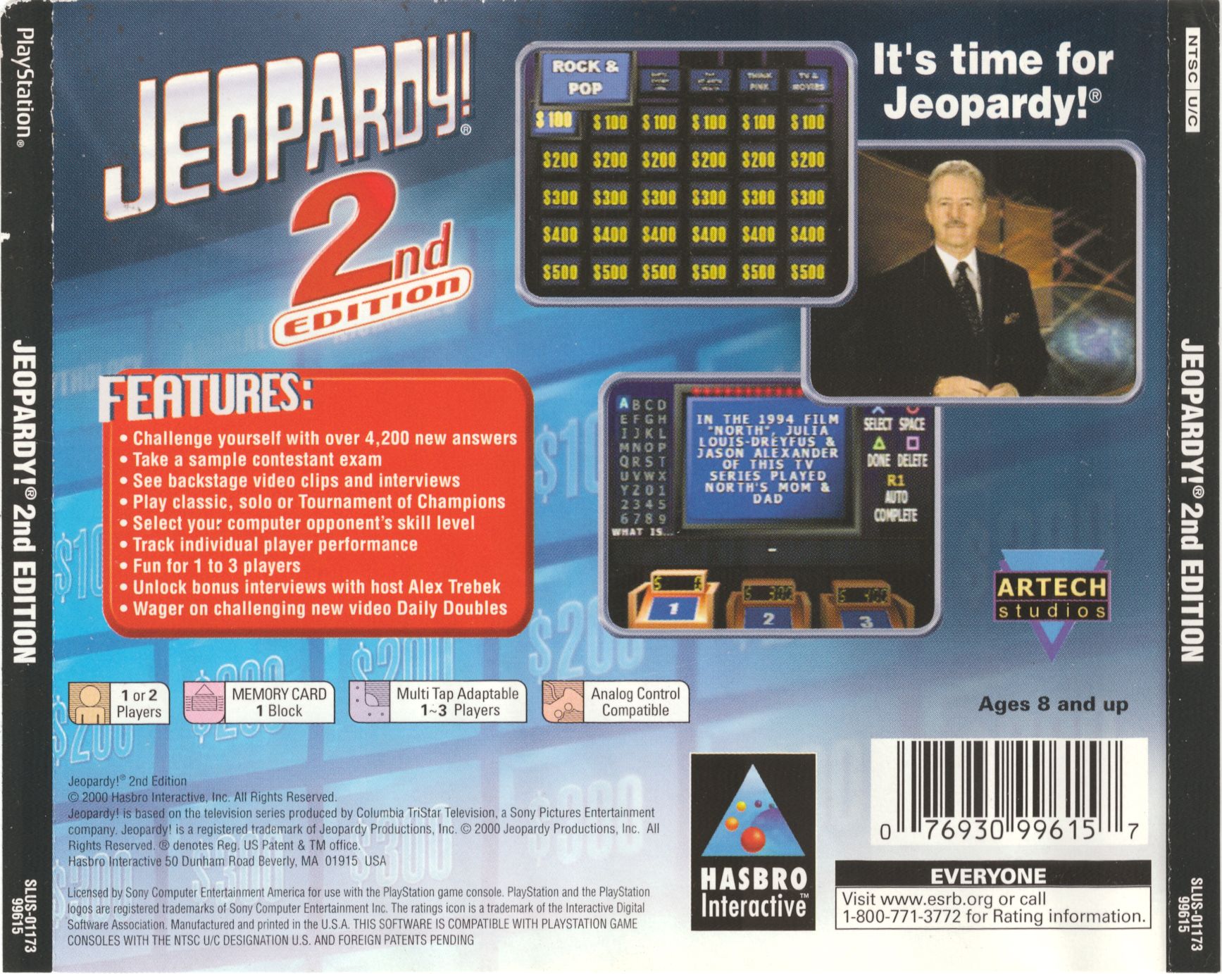 Contraportada de Jeopardy 2nd Edition · US