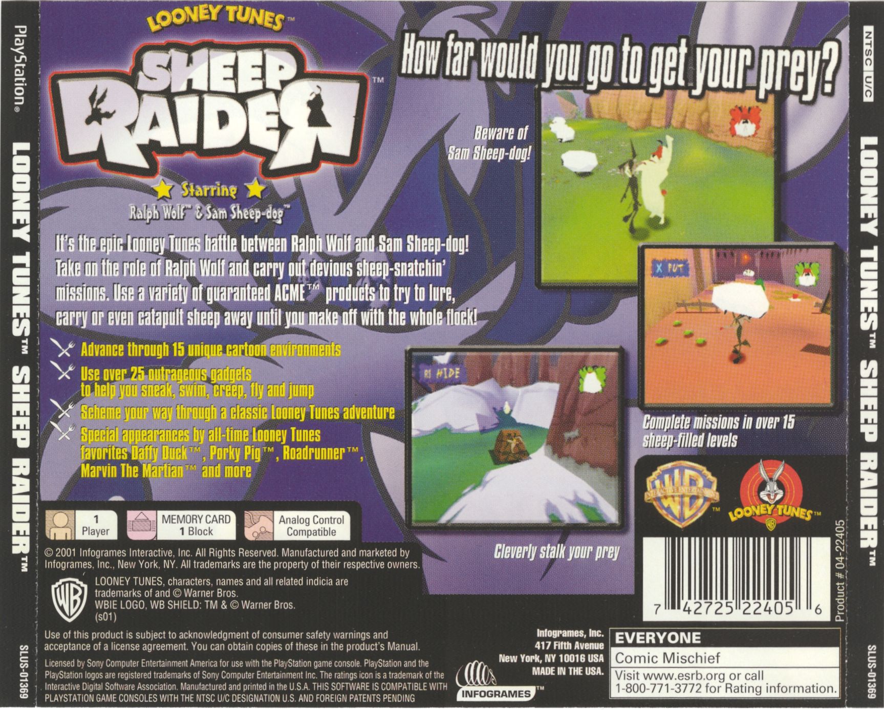 Contraportada de Looney Tunes - Sheep Raider · US