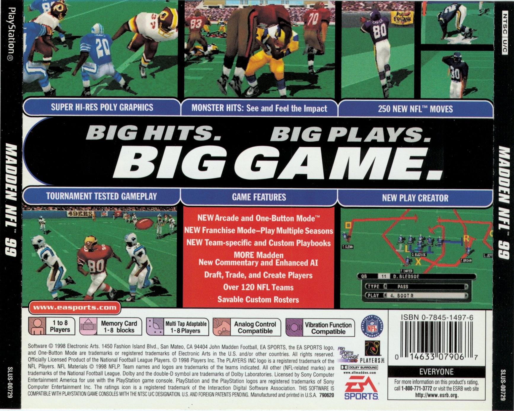 Contraportada de Madden 99 · US