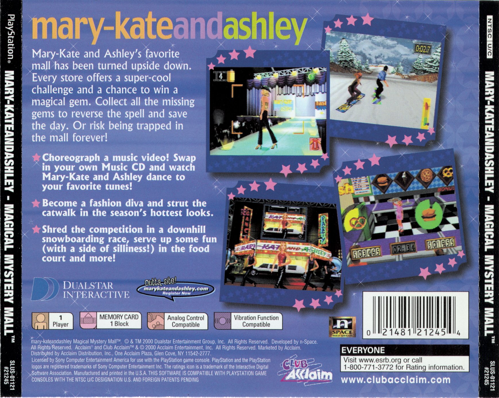 Contraportada de Mary-Kate and Ashley Magical Mystery Mall · US