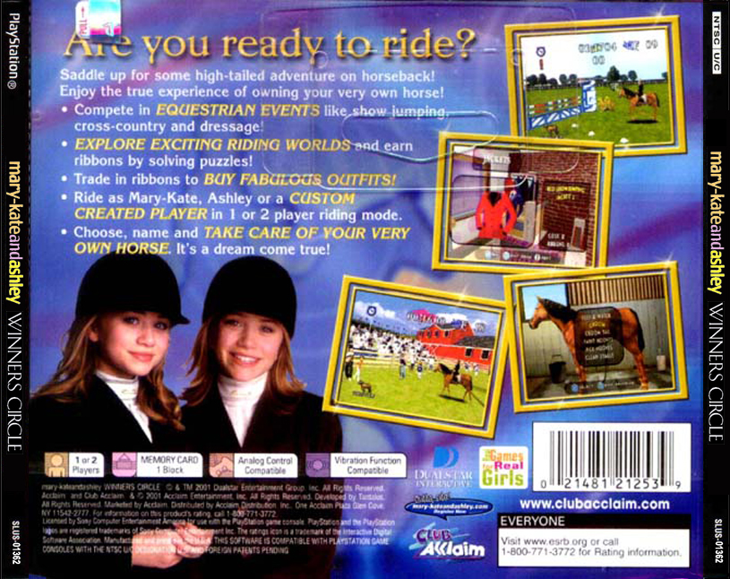 Contraportada de Mary-Kate and Ashley Winner's Circle · US