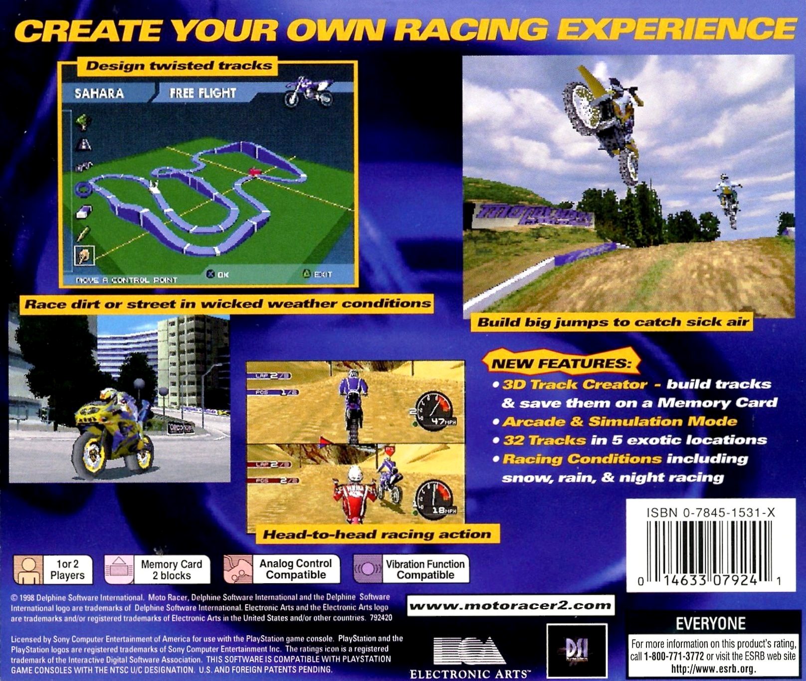 Contraportada de Moto Racer 2 · US