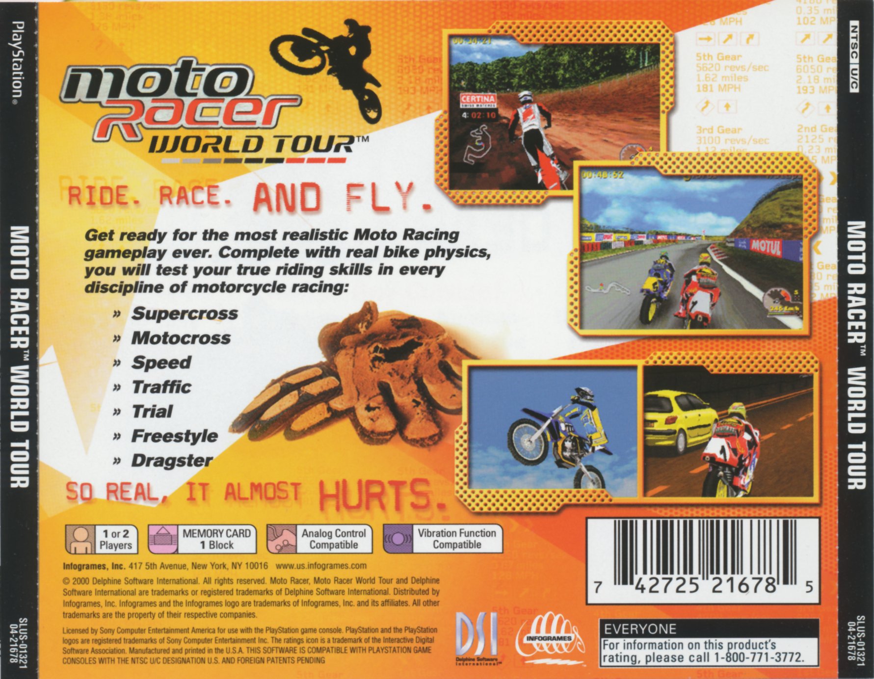 Contraportada de Moto Racer World Tour · US