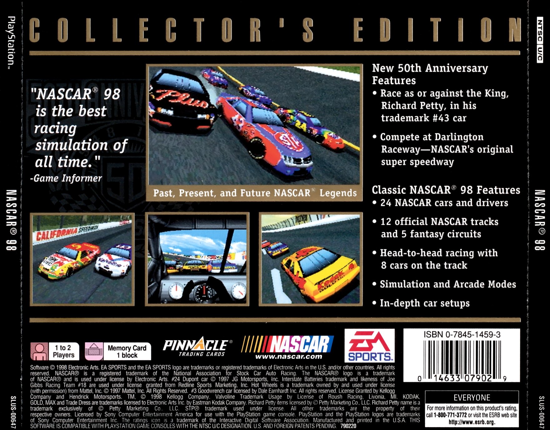 Contraportada de Nascar 98 - Collector's Edition · US