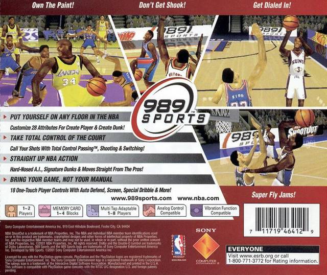 Contraportada de NBA ShootOut 2002 · US