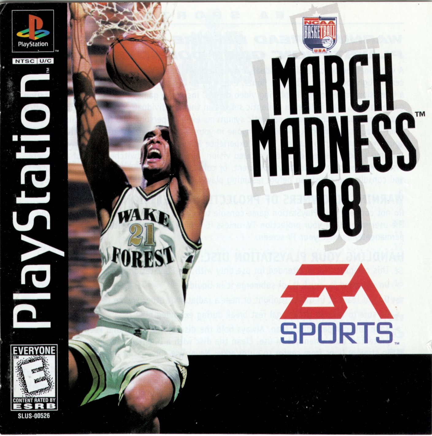 Portada de NCAA March Madness 98 · US