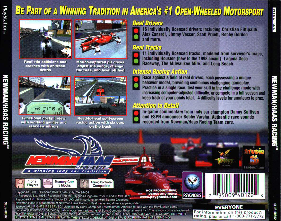 Contraportada de Newman Haas Racing · US