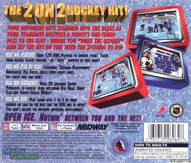 Contraportada de NHL Open Ice 2 on 2 Challenge · US