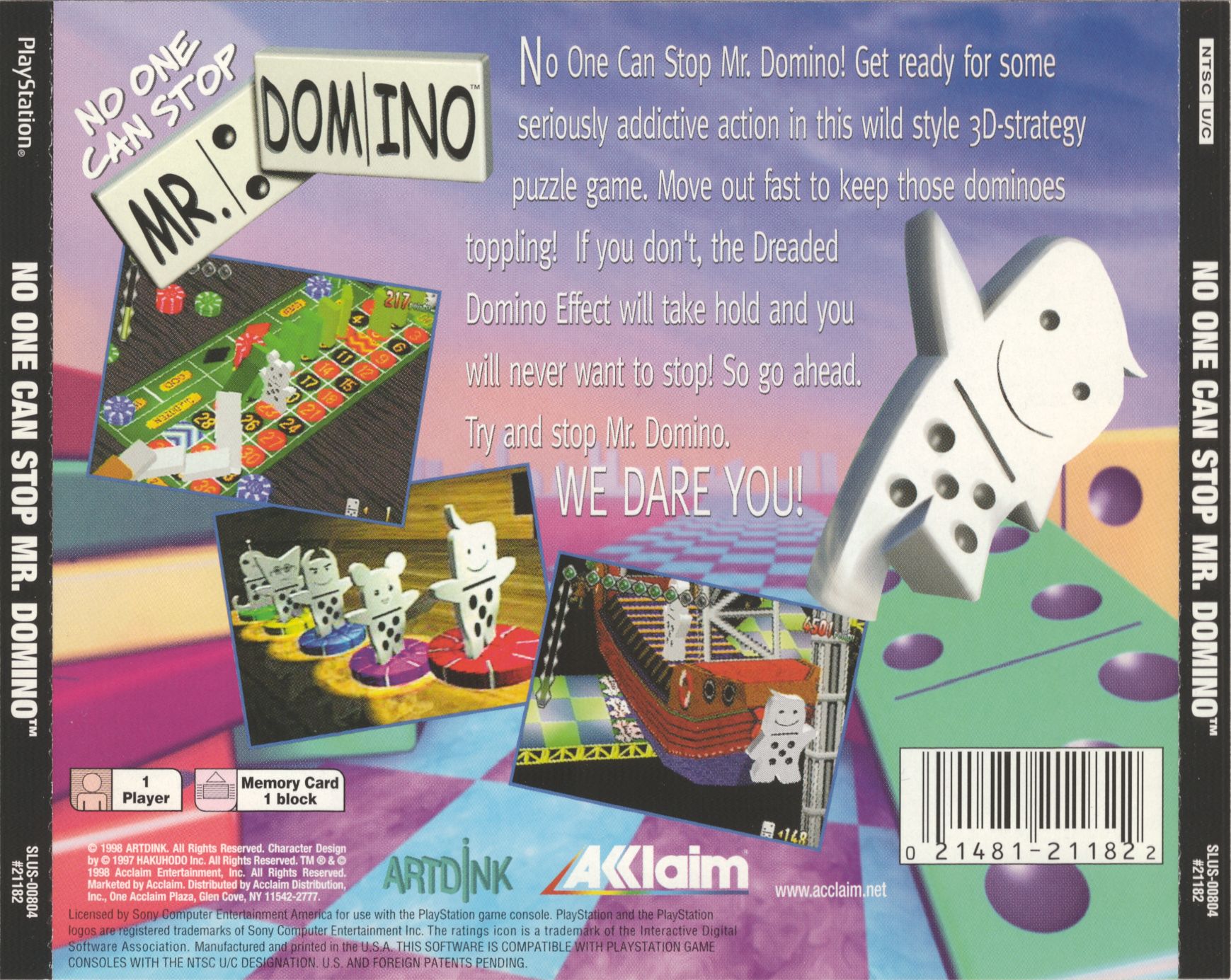 Contraportada de No One Can Stop Mr. Domino · US