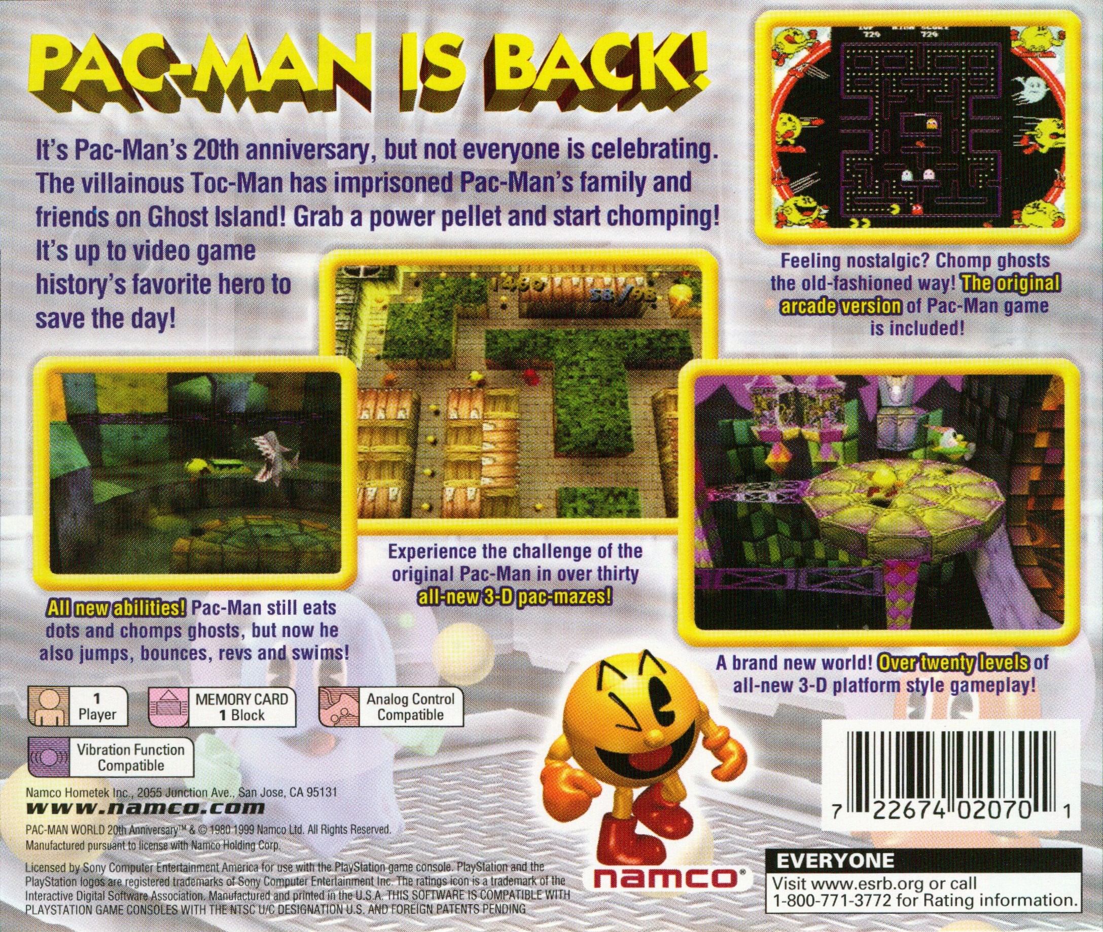 Contraportada · Greatest Hits de Pac-Man World · US