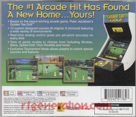Contraportada de Peter Jacobsen's Golden Tee Golf · US