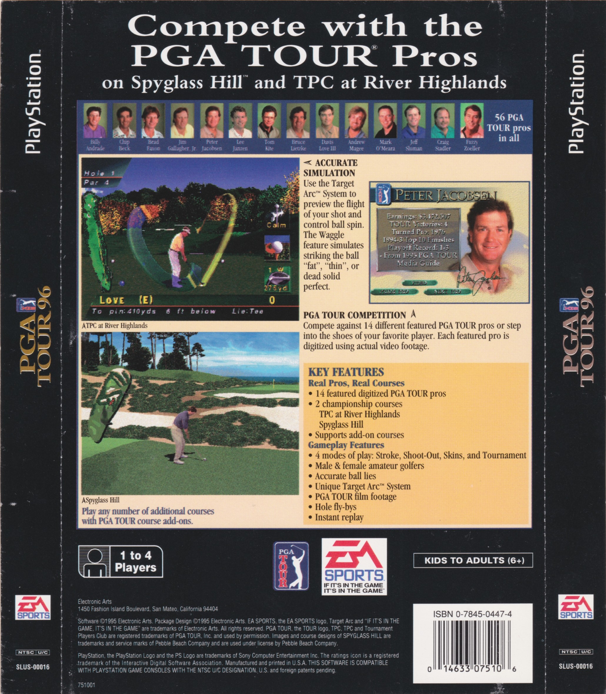 Contraportada de PGA Tour 96 · US