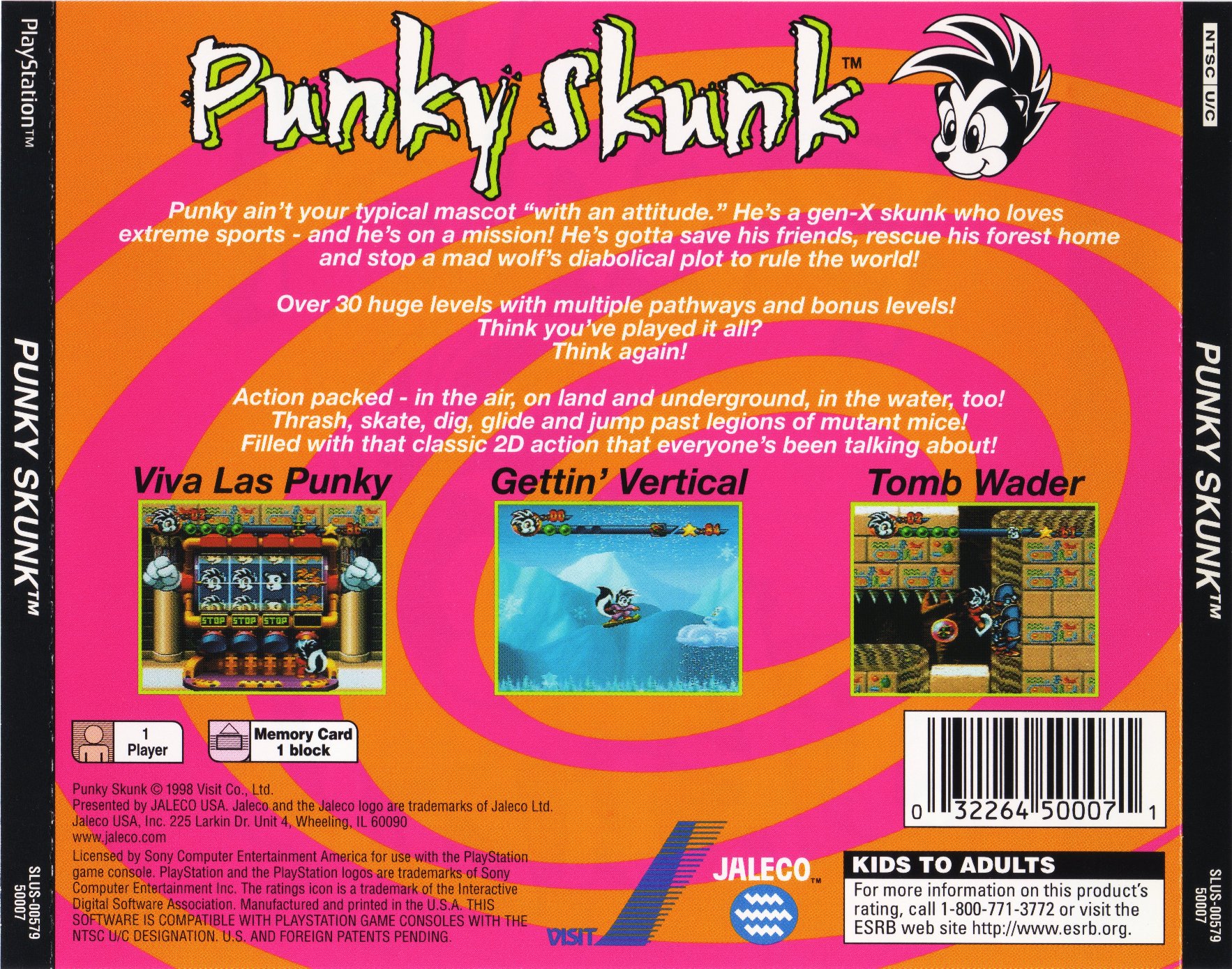 Contraportada de Punky Skunk · US
