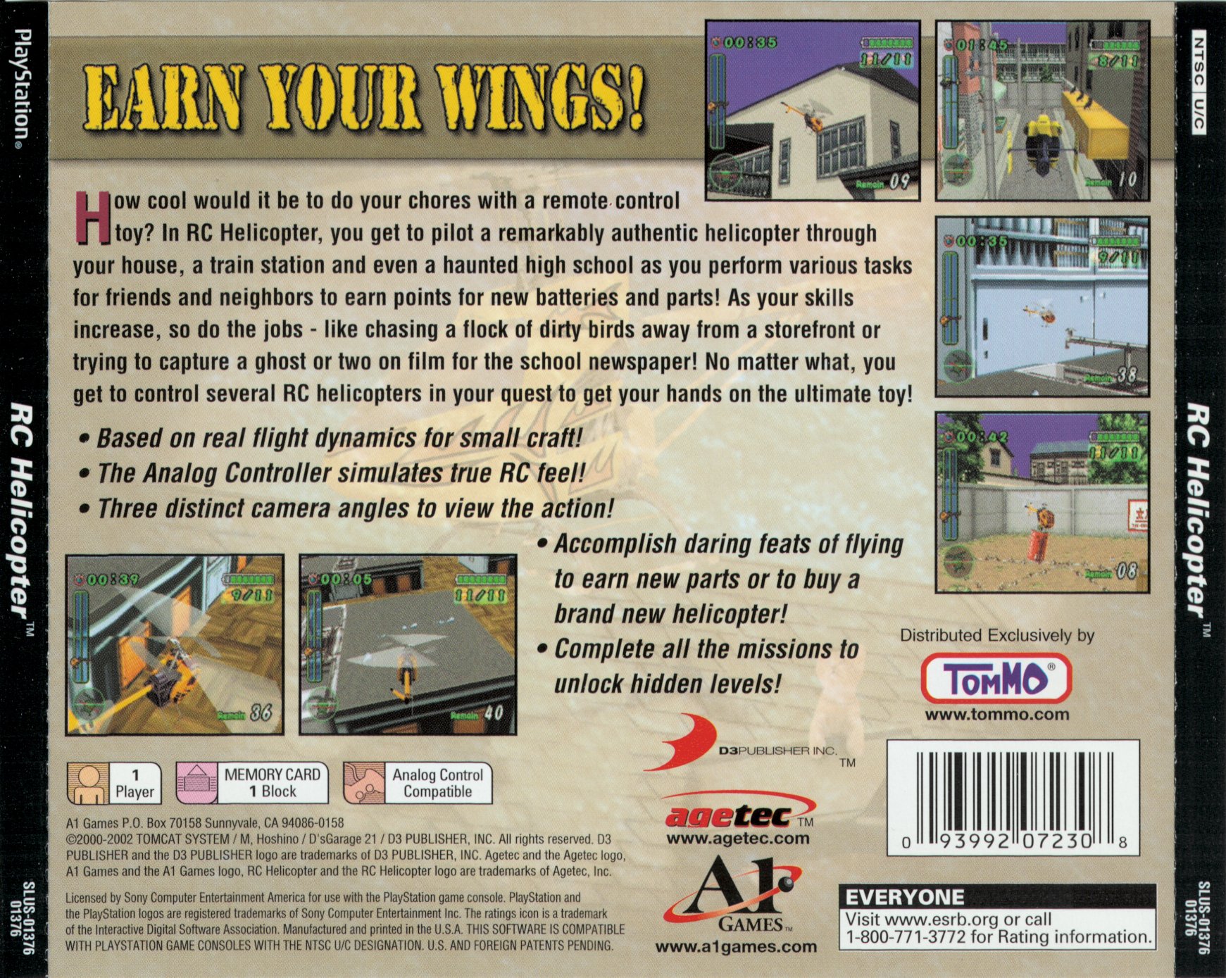 Contraportada de RC Helicopter · US