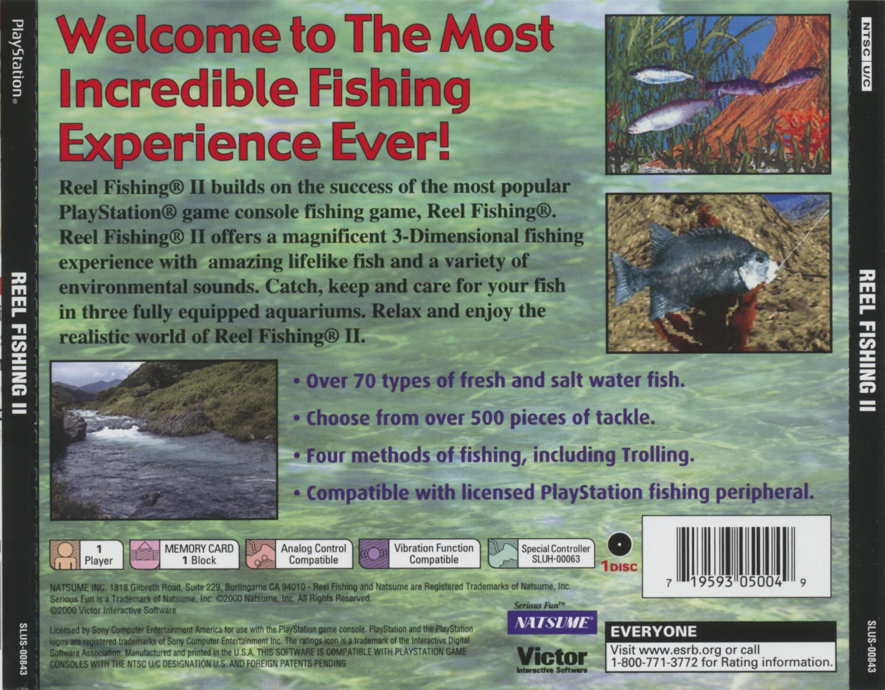 Contraportada de Reel Fishing II · US
