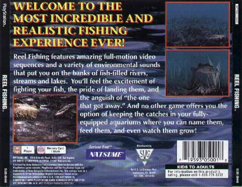 Contraportada de Reel Fishing · US