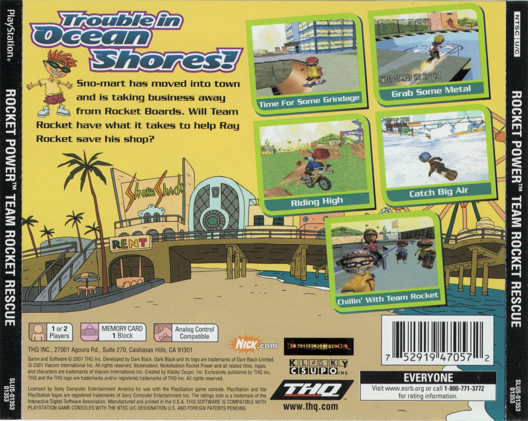 Contraportada de Rocket Power Team Rocket Rescue · US