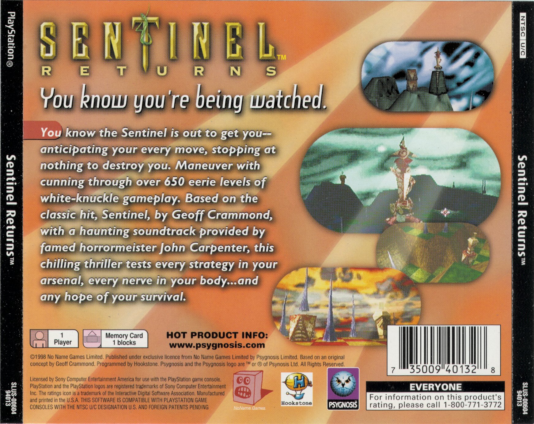 Contraportada de Sentinel Returns · US