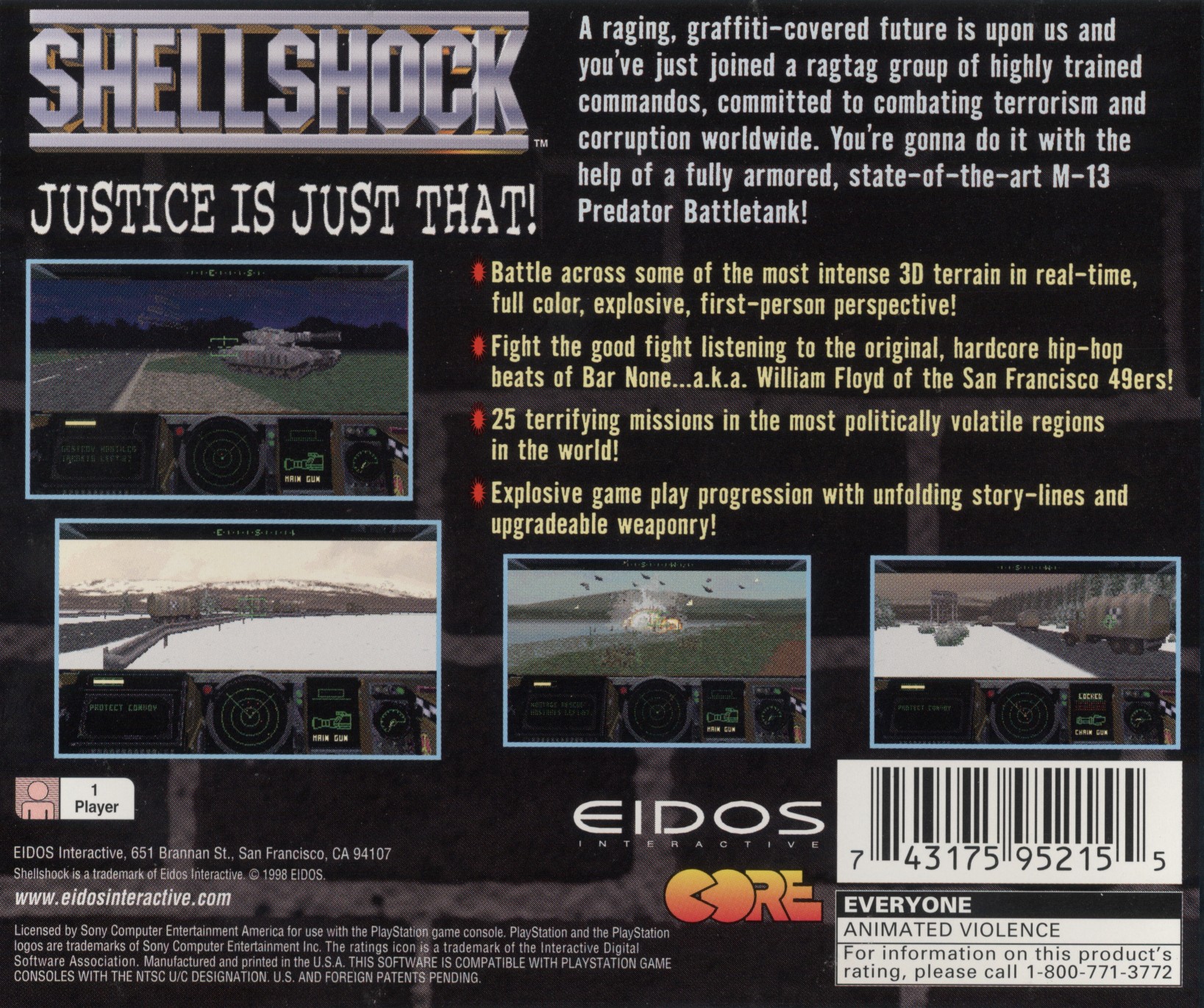 Contraportada de Shellshock · US