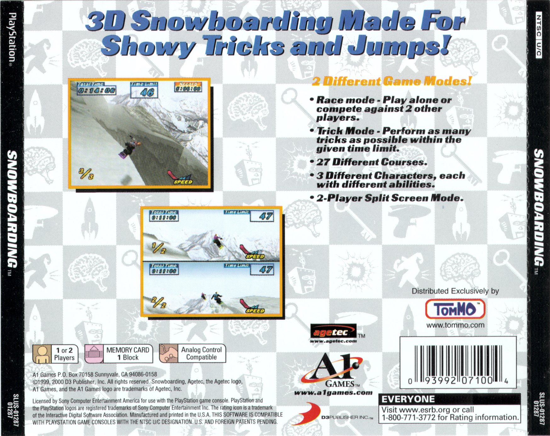 Contraportada de Snowboarding · US